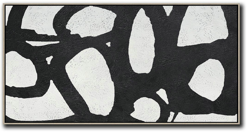 Acrylic Painting On Canvas,Oversized Panoramic Minimal Art On Canvas - Pretty Abstract Paintings